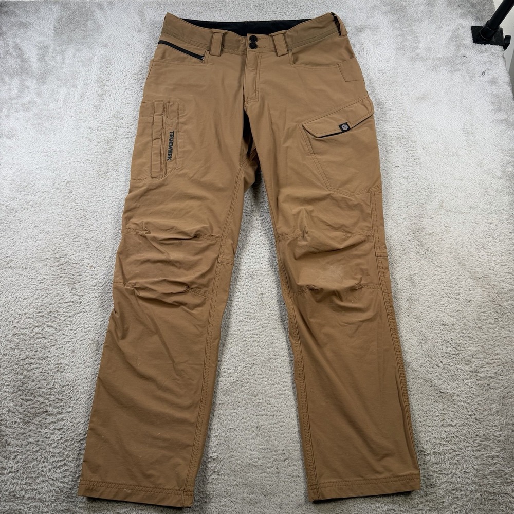 Truewerk Pants Mens 30x30 Brown T1 WerkPant Workwear Stretch Cargo Performance